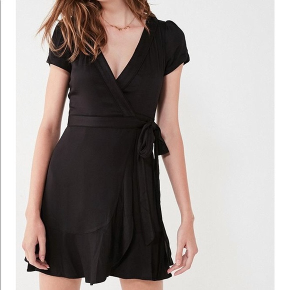 Black wrap dress